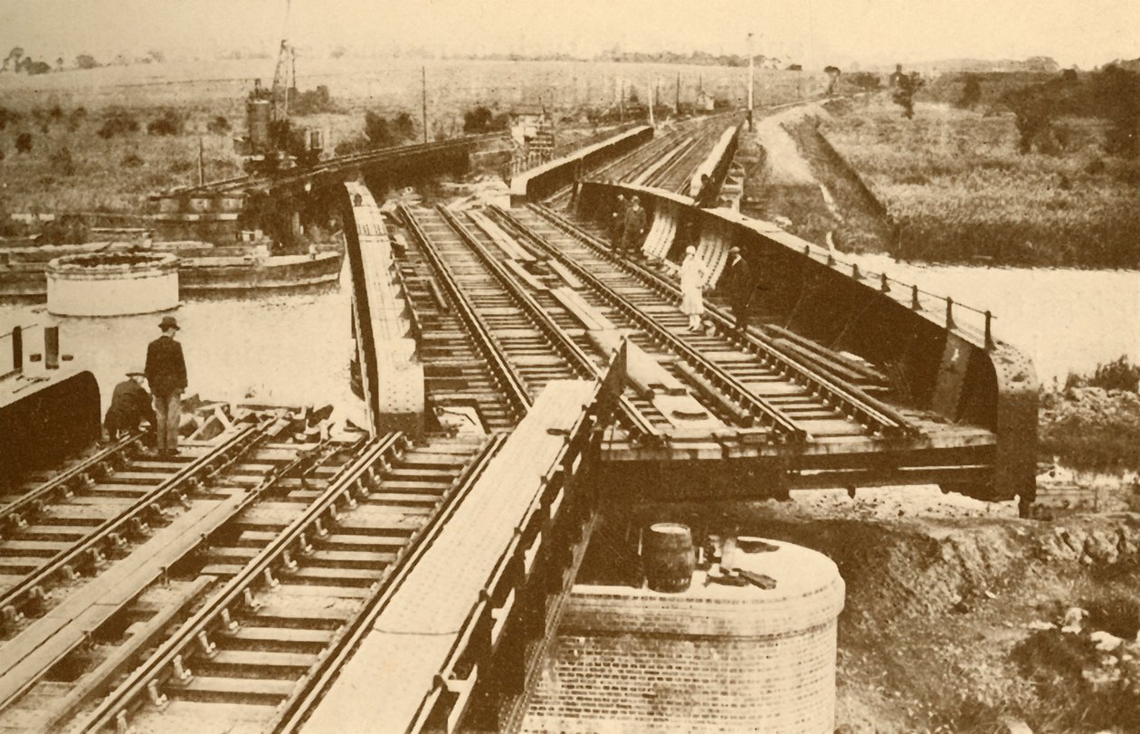 Uma ponte oscilante eletricamente operada, em Beccles, perto de Yarmouth London e North Eastern Railway de Unbekannt