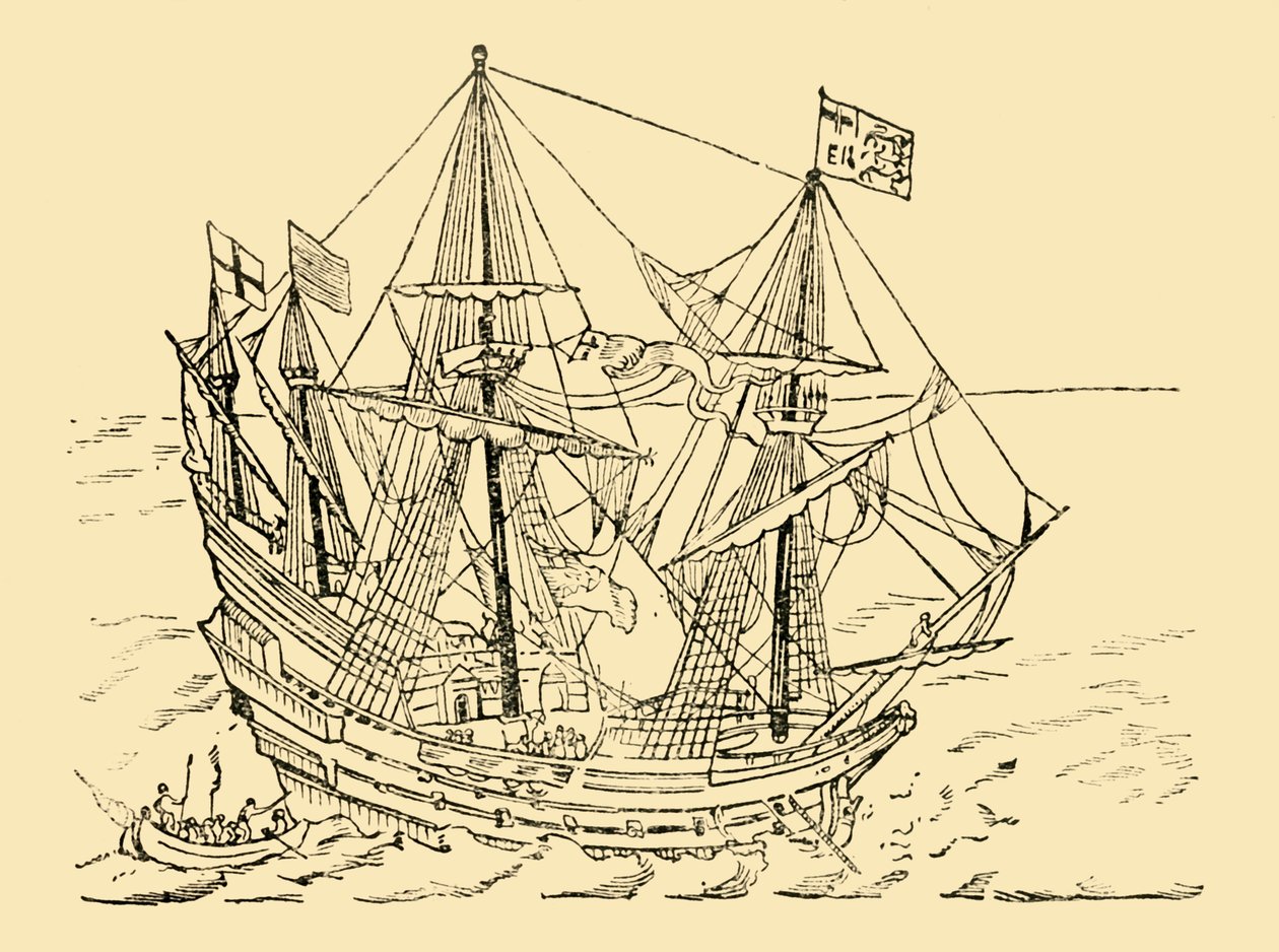 Um navio inglês na luta armada, c1930. de Unbekannt