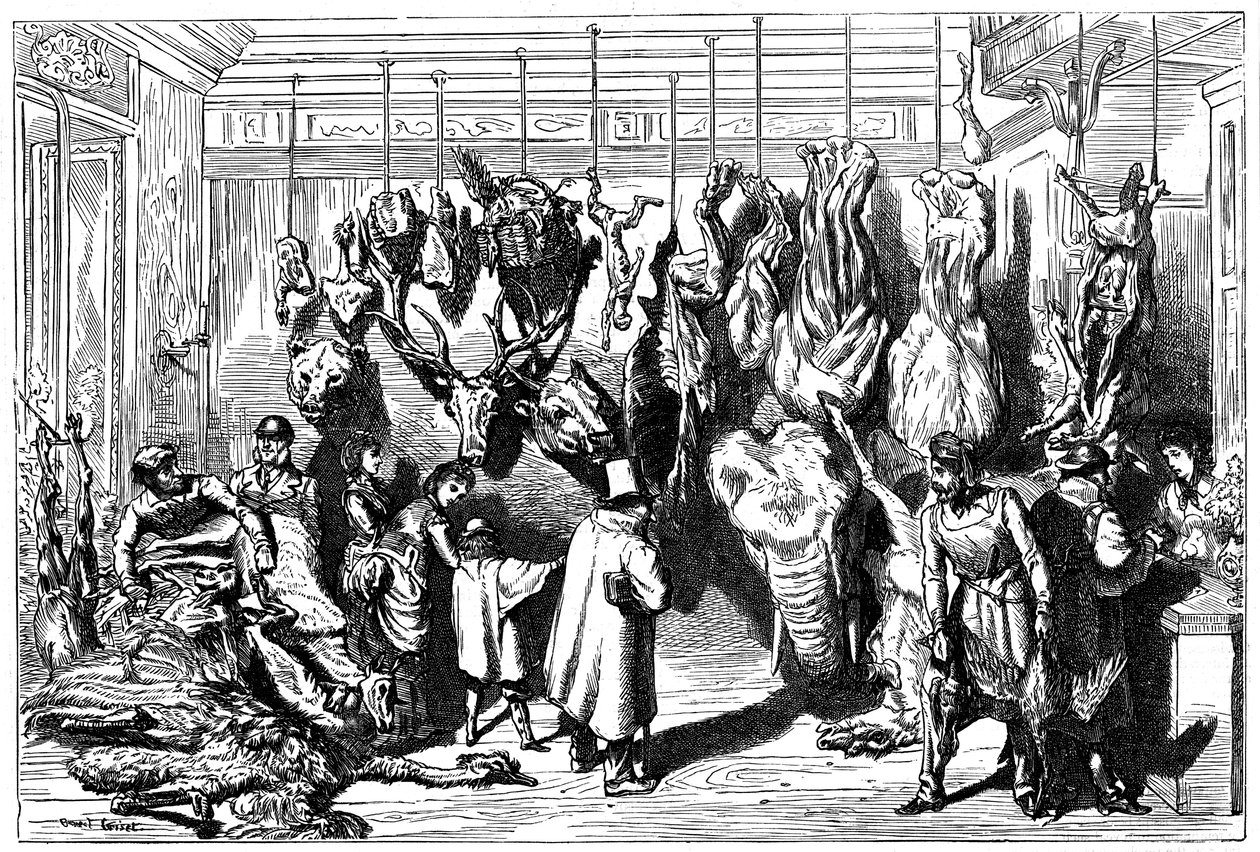 Um açougueiro inglês, Boulevard Haussmann, Paris, 1871 de Unbekannt