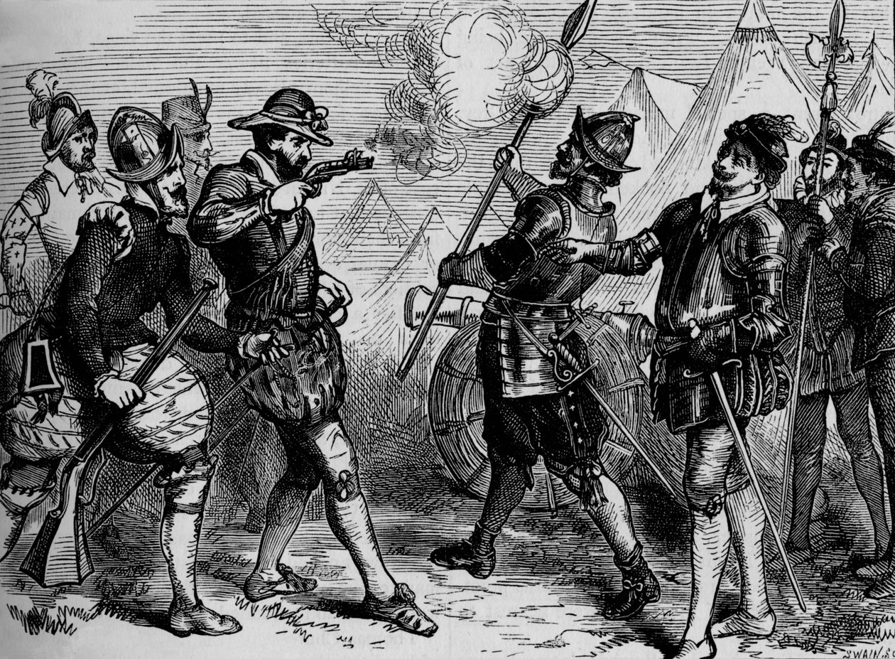 Um incidente no cerco de Leith, 1548-1560, c1880 de Unbekannt