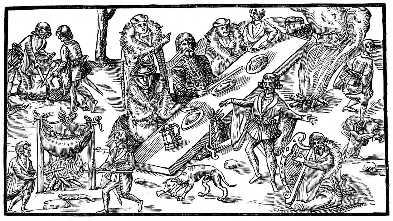Um banquete irlandês, 1581, 1893 de Unbekannt