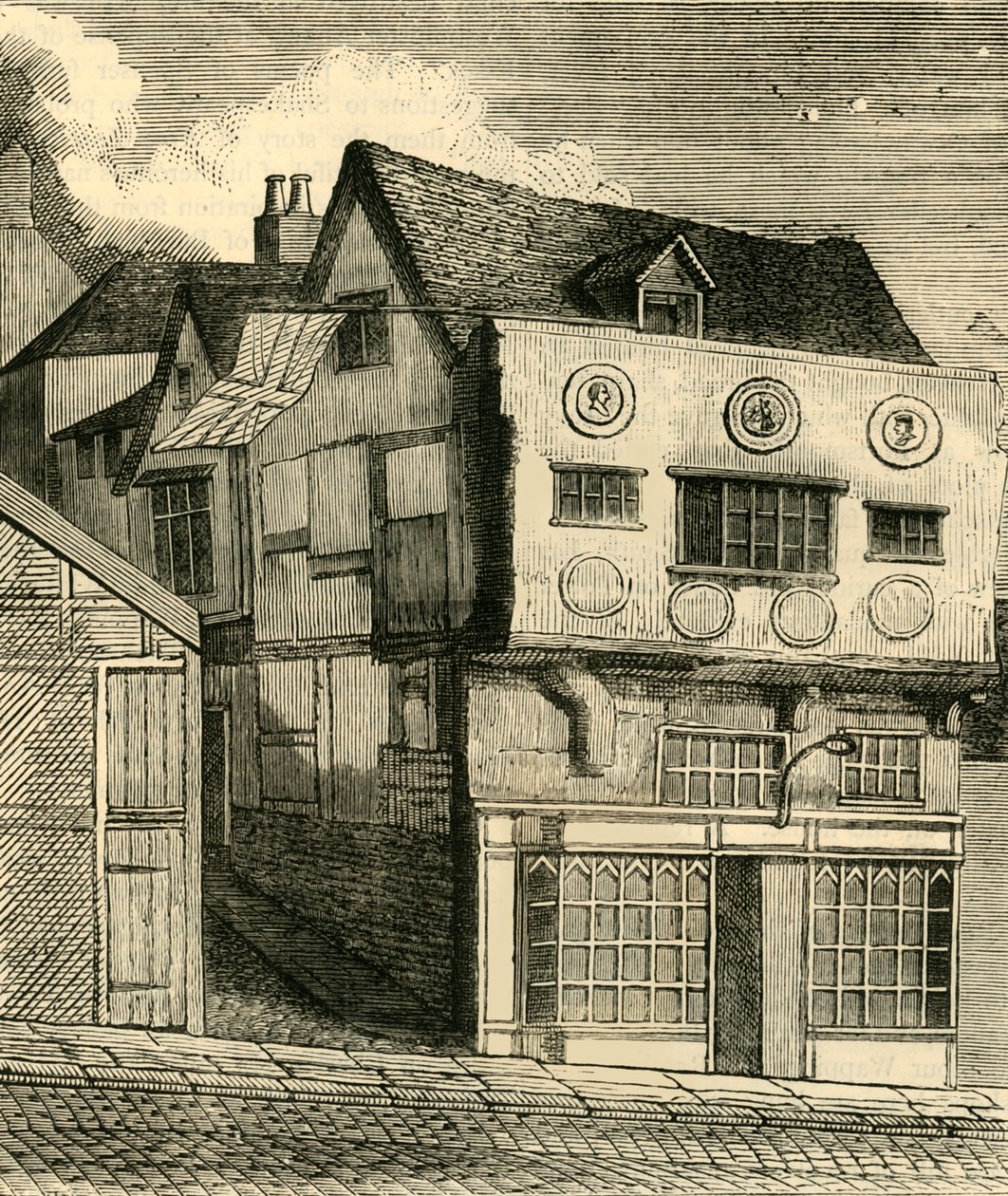 Uma casa velha em Little Tower Hill, c1792, c1872. de Unbekannt