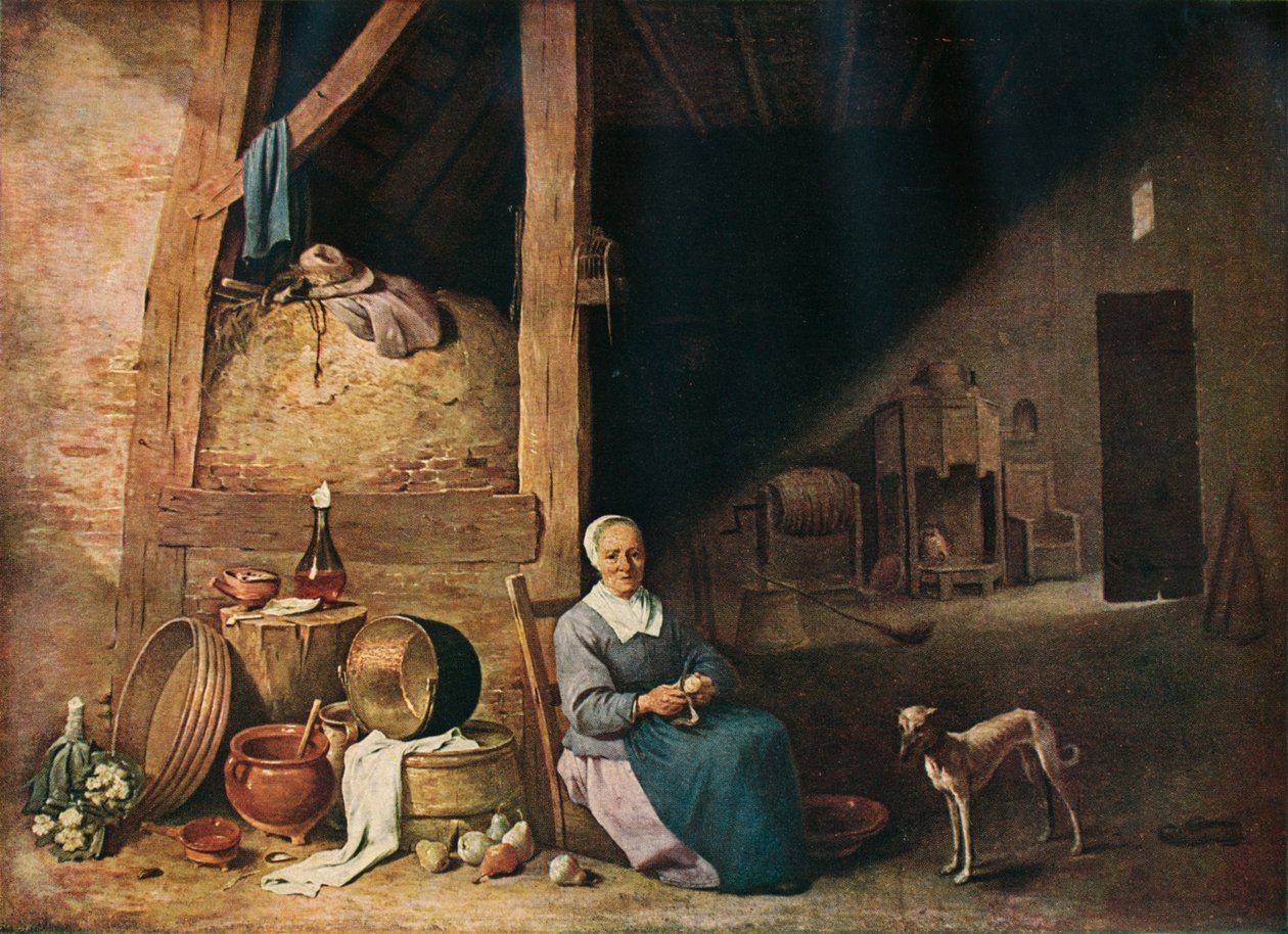 Uma velha descascando peras, c1640 de Unbekannt
