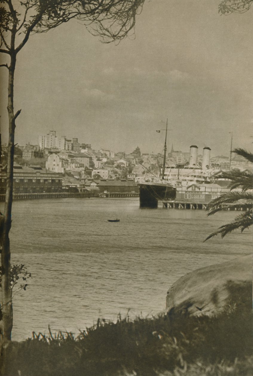 Um Orient Liner ancorado na Baía de Woolloomooloo, 1937 de Unbekannt