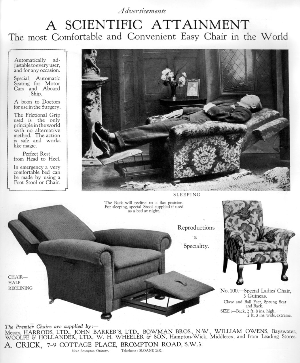 Um anúncio para as poltronas Premier, 1926 de Unbekannt