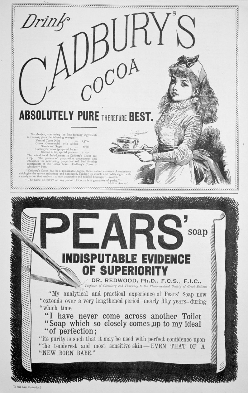 Uma página de publicidade em Yuletide, 1890. de Unbekannt
