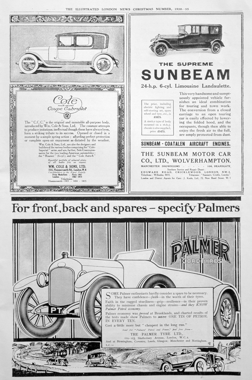 Uma página de publicidade no Illustrated London News, Natal, 1920 de Unbekannt