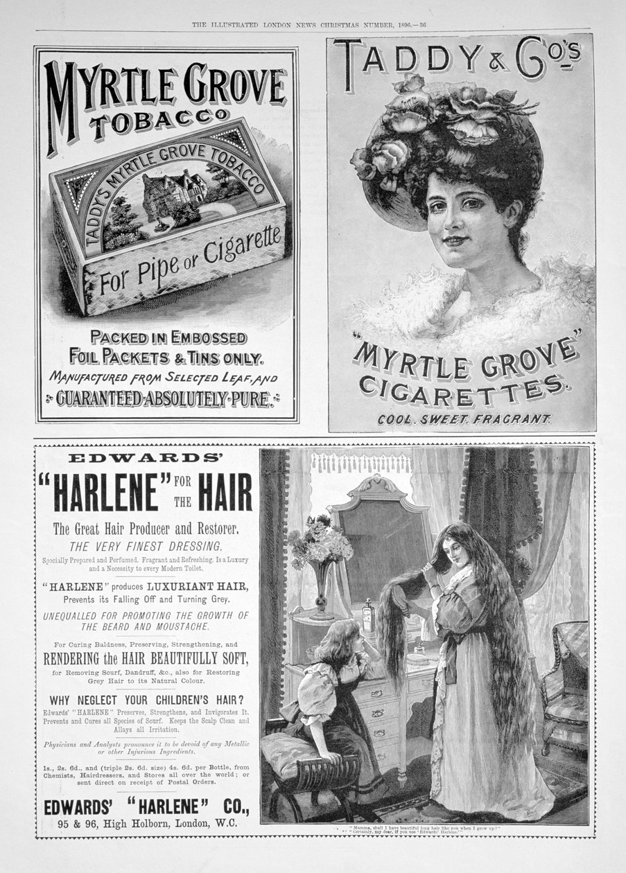 Uma página de publicidade no Illustrated London News, número de Natal, 1896 de Unbekannt