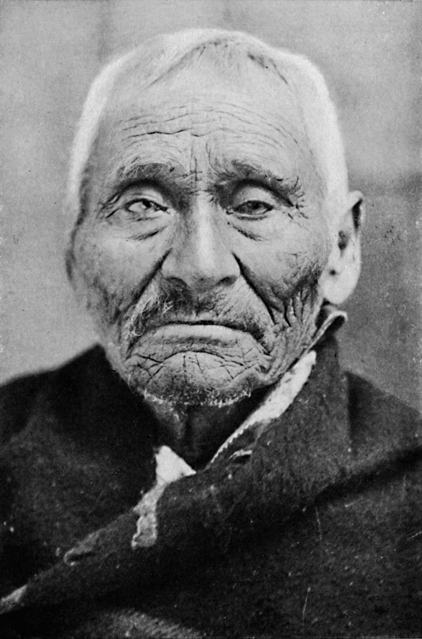 Um índio Tlingit envelhecido do Alasca, 1912 de Unbekannt