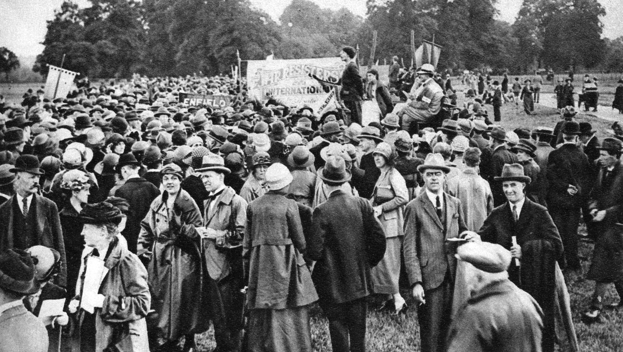 Reunião anti-guerra, Hyde Park, Londres, 1926-1927 de Unbekannt