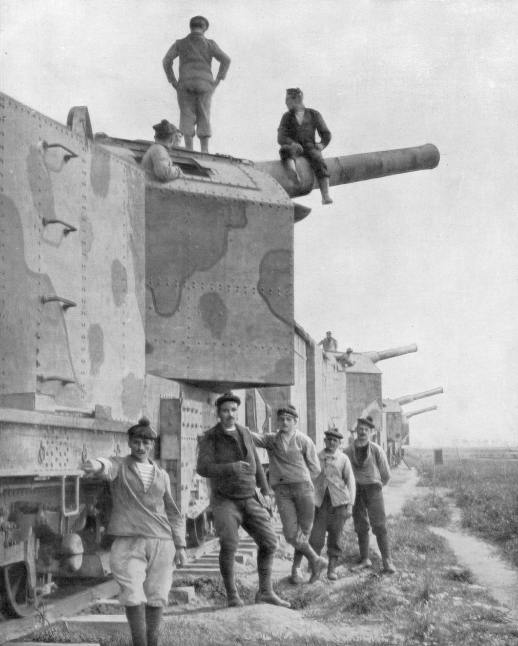 Uma bateria de trem blindado, 1918 de Unbekannt