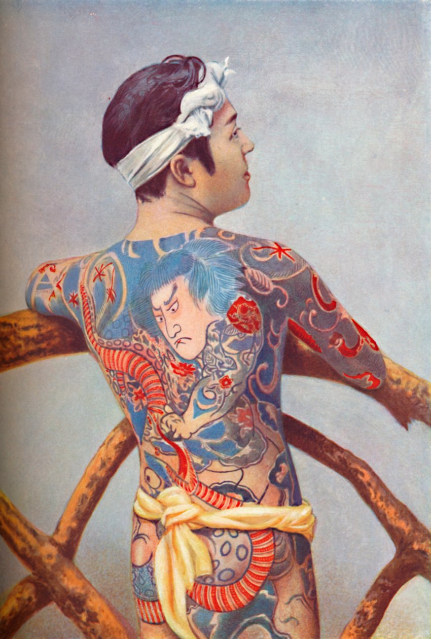 Um japonês elaboradamente tatuado, 1902 de Unbekannt
