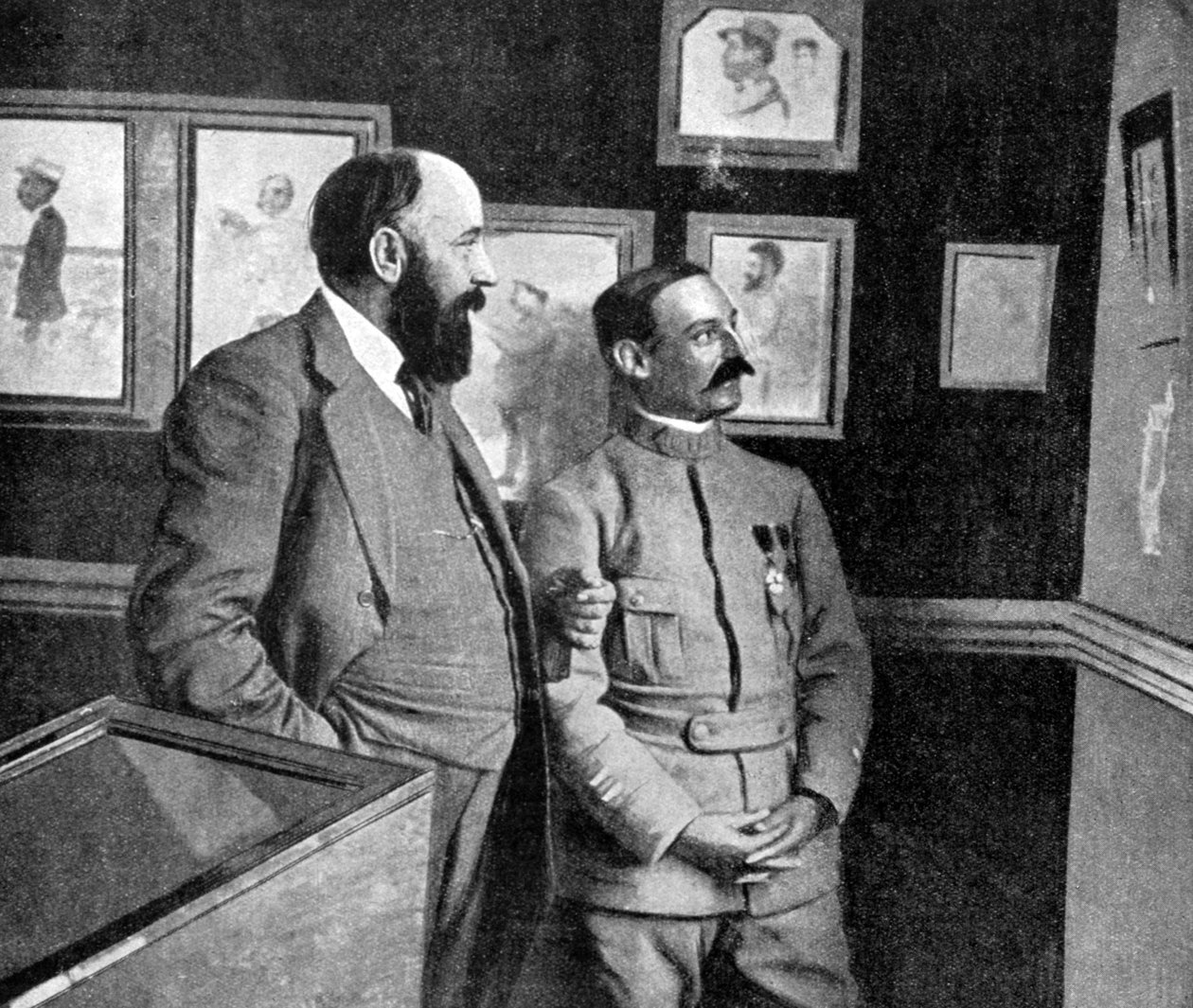 Exposição de arte de soldados franceses lutando em Champagne, França, Guerra Mundial, 1915 de Unbekannt