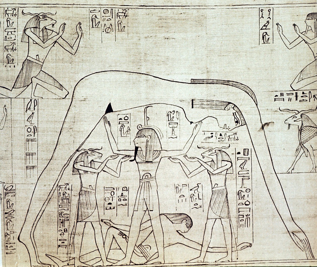Cosmos egípcio antigo, c1025 aC de Unbekannt