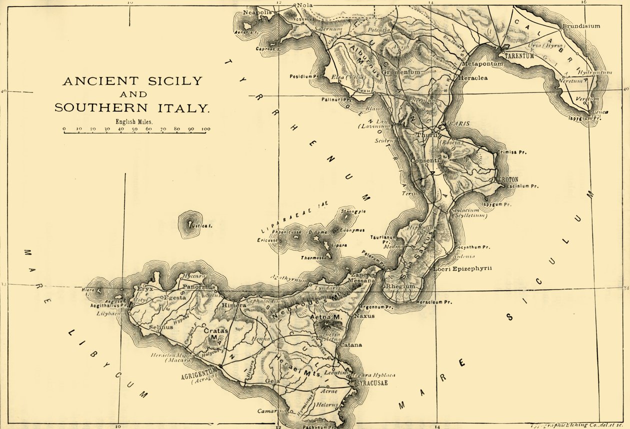 Antiga Sicília e sul da Itália, 1890. de Unbekannt