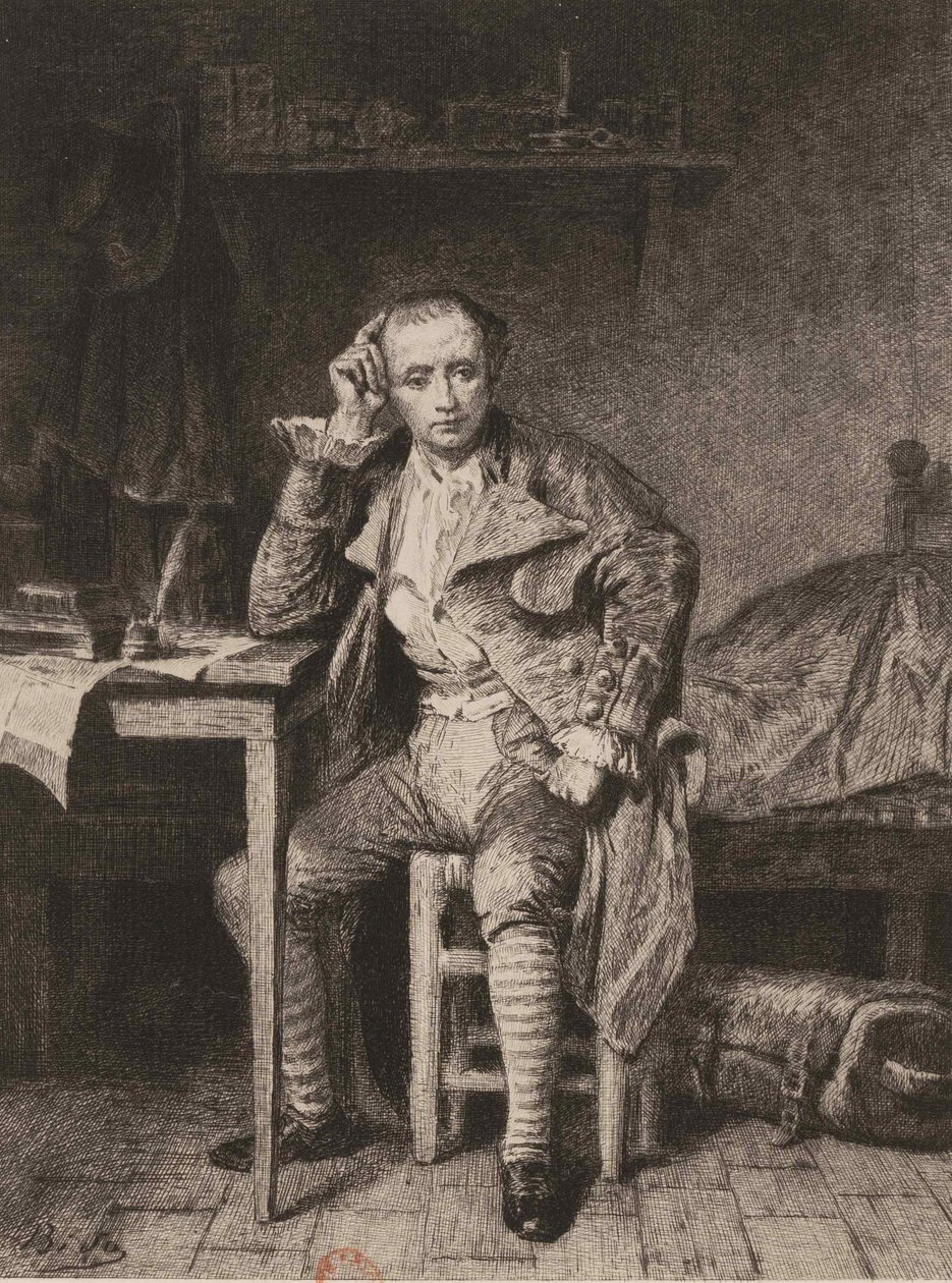 André Chénier na prisão Saint-Lazare. de Unbekannt
