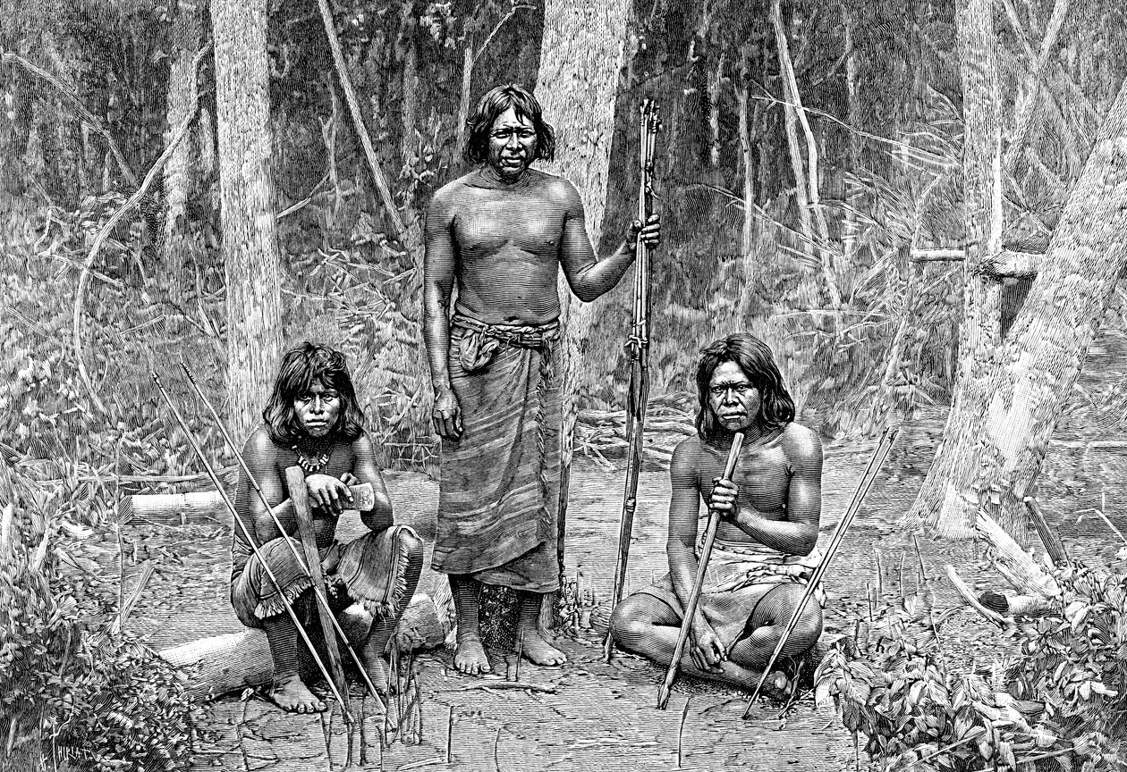 Pelo menos índios, norte do Chaco, Paraguai, 1895 de Unbekannt