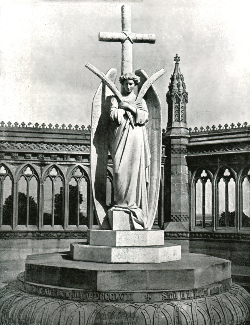 Anjo do Memorial Well, Cawnpore, Índia, 1895. de Unbekannt