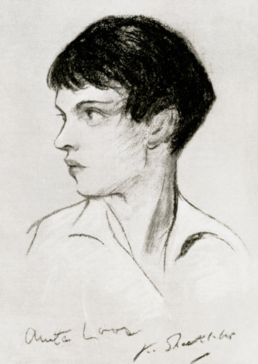 Anita Loos 1888-1981, roteirista, dramaturga e autora americana, início do século XX de Unbekannt
