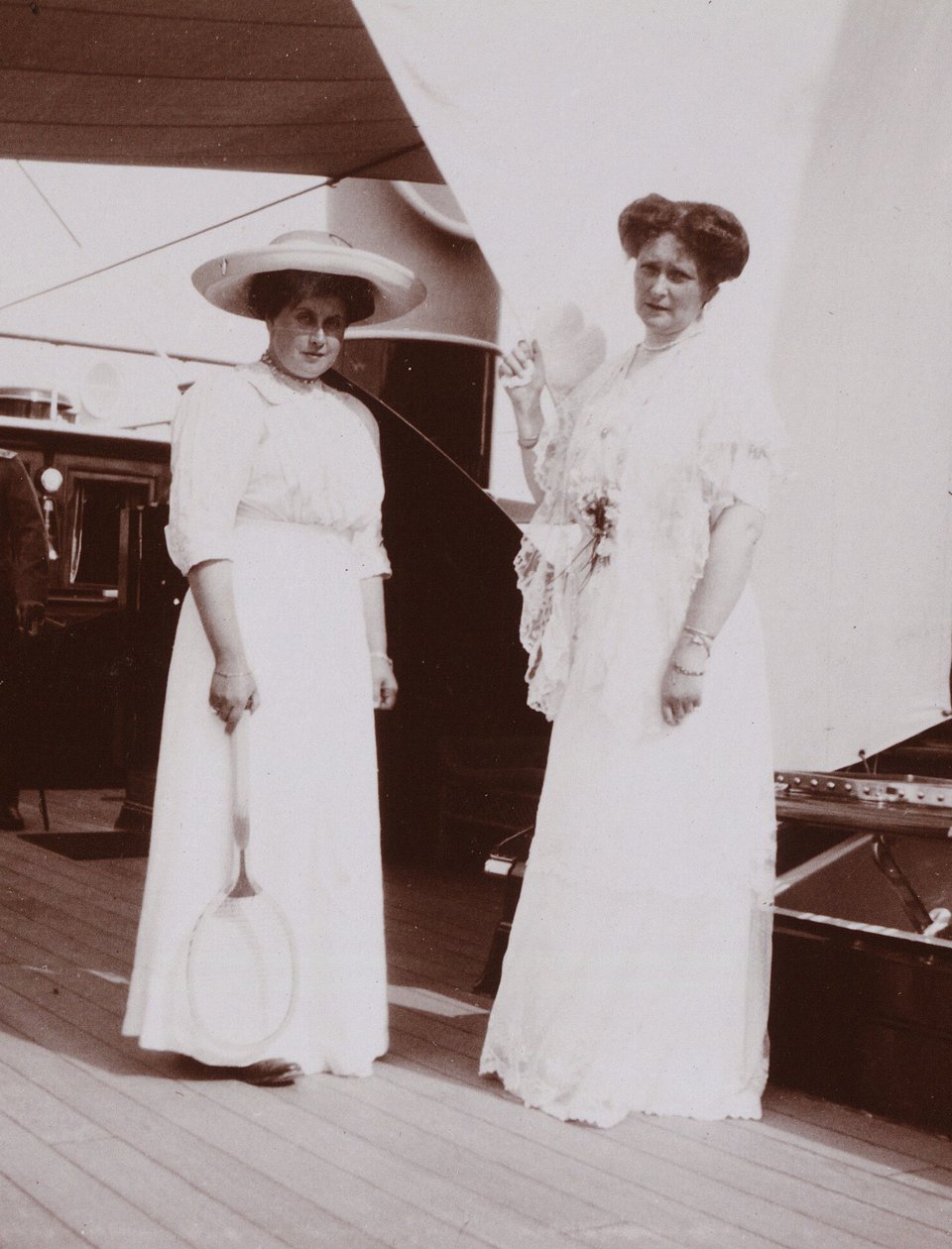 Anna Alexandrovna Vyrubova partiu com a imperatriz Alexandra Fyodorovna da Rússia, 1912-1913 de Unbekannt