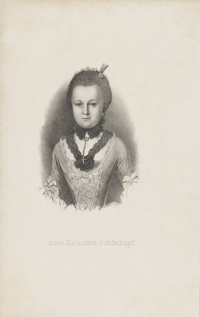 Anna Katharina Käthchen Schönkopf 1746-1810, ca 1820. de Unbekannt