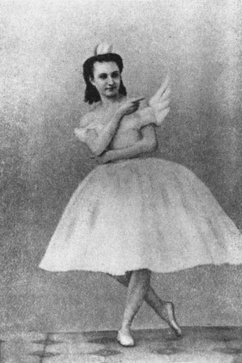 Anna Sobeshchanskaya como Odette no Ballet Swan Lake, Moscou, 1877 de Unbekannt