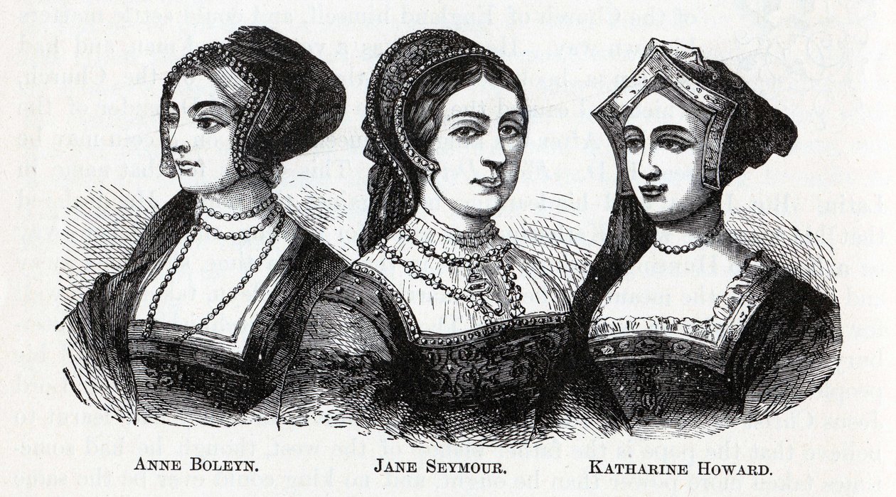 Anne Boleyn. Jane Seymour. Katharine Howard, 1882 de Unbekannt