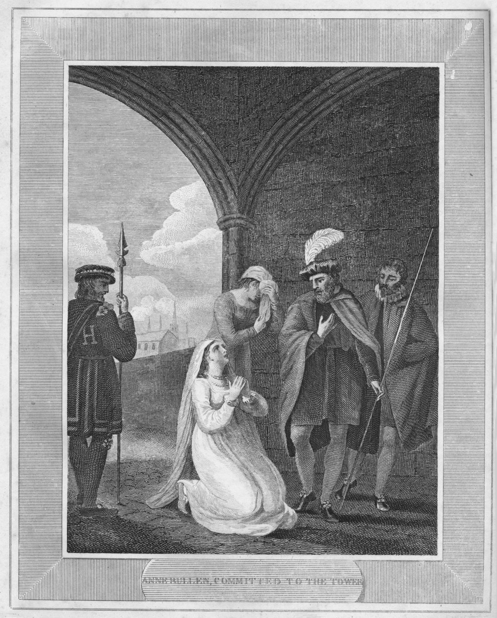 Anne Bullen, comprometida com a torre, 1838 de Unbekannt