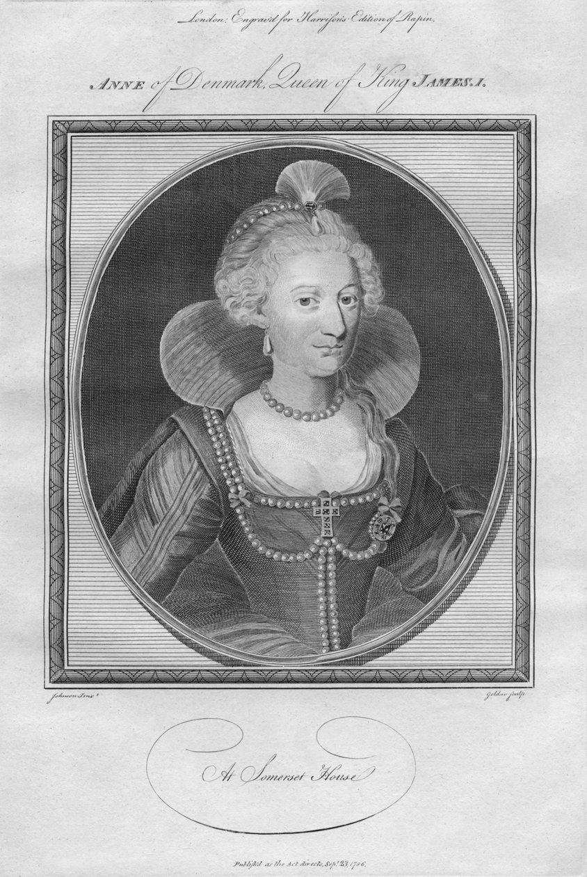 Ana da Dinamarca, rainha do rei Jaime I, 1786. de Unbekannt