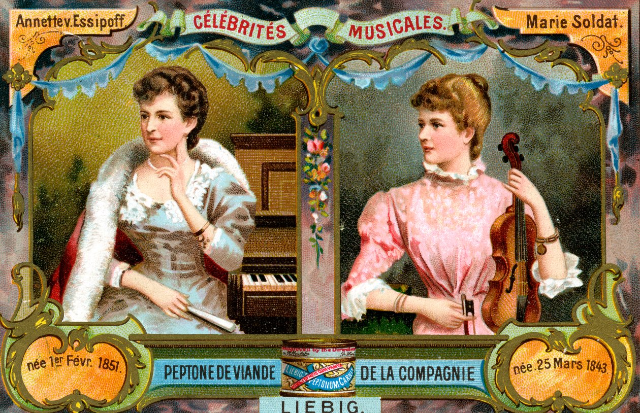 Annette von Essipoff e Marie Soldat, c1900 de Unbekannt