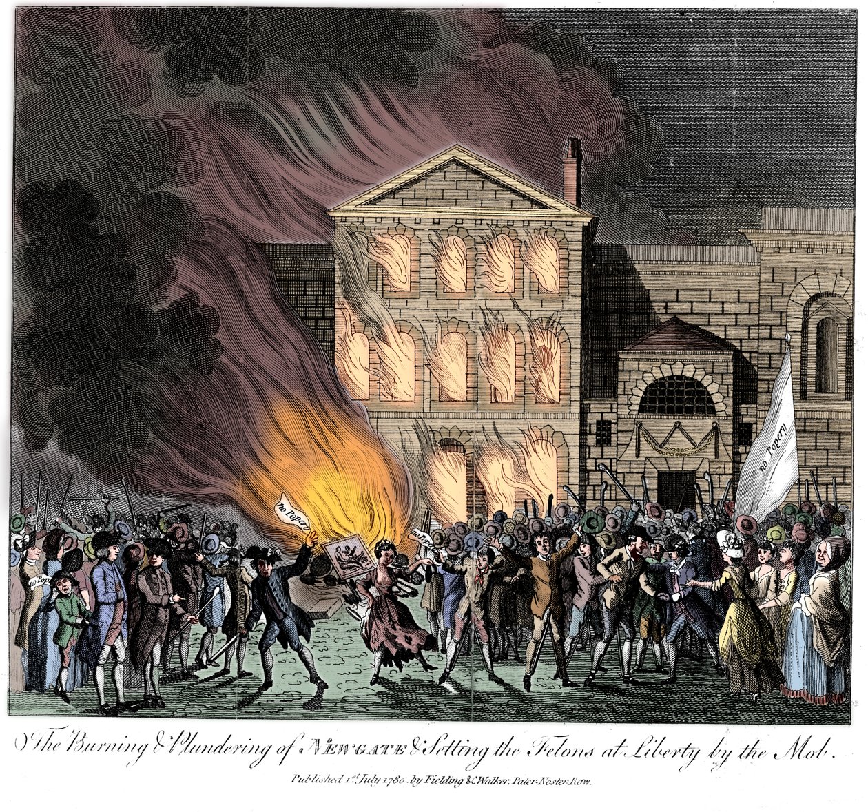 Motins anti-católicos de Gordon, Londres, 6-7 de junho de 1780 de Unbekannt