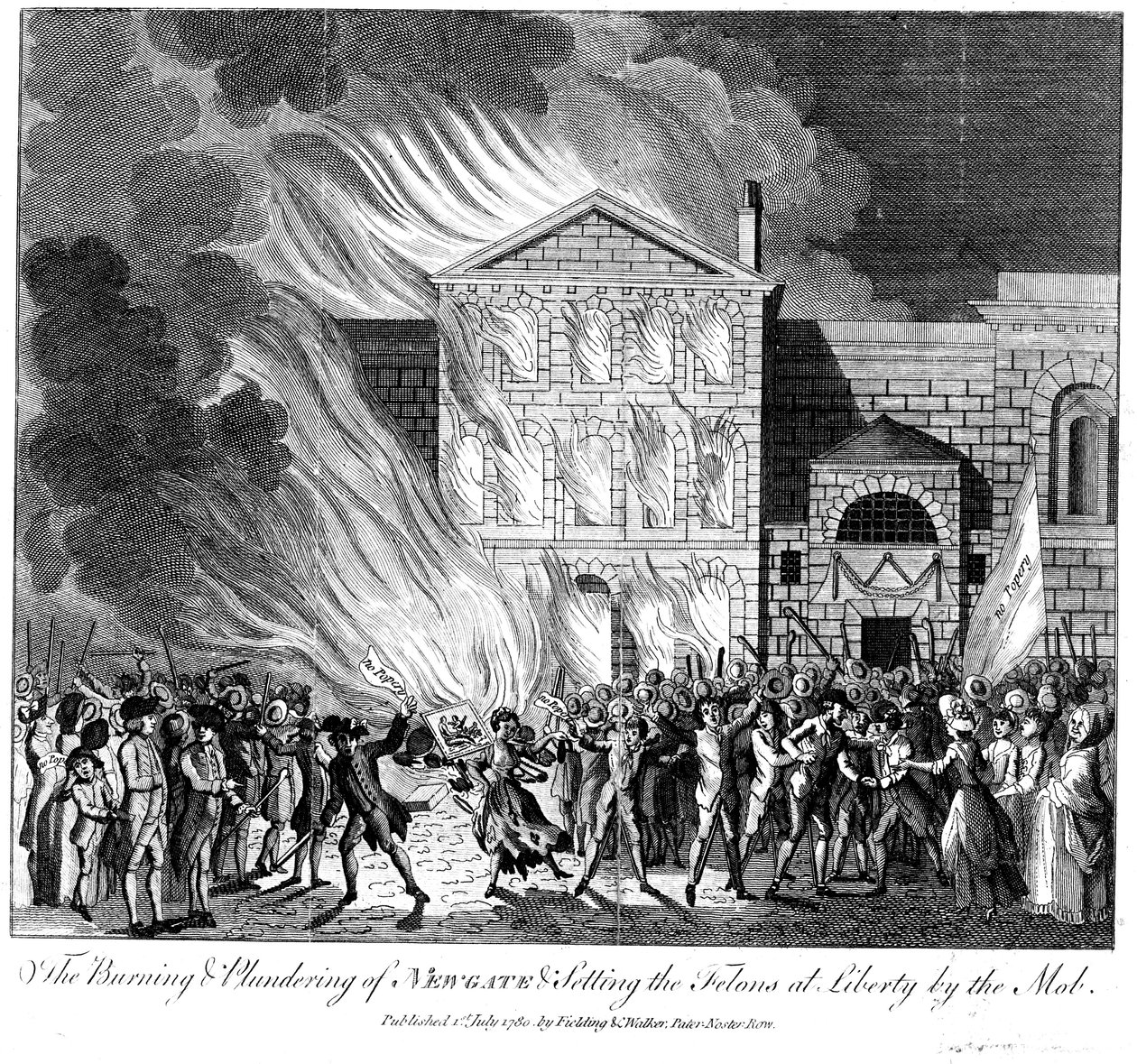 Motins anti-católicos de Gordon, Londres, 6-7 de junho de 1780 de Unbekannt