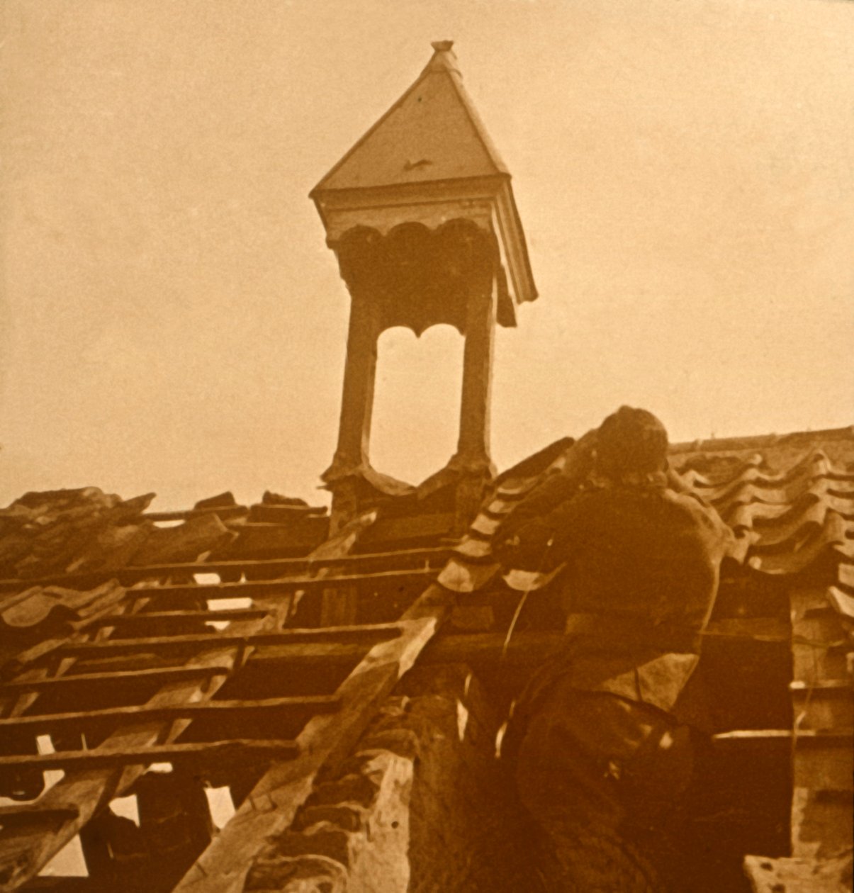 Disparo antiaéreo, linha de frente, c1914-c1918 de Unbekannt