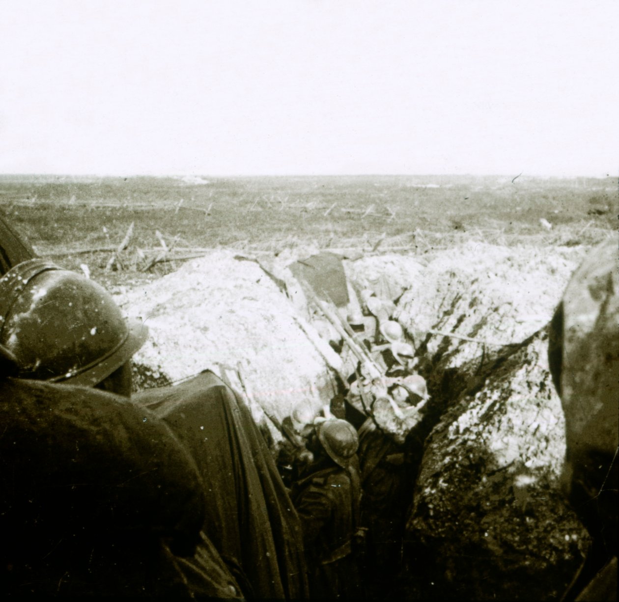 Disparo antiaéreo, linha de frente, c1914-c1918 de Unbekannt