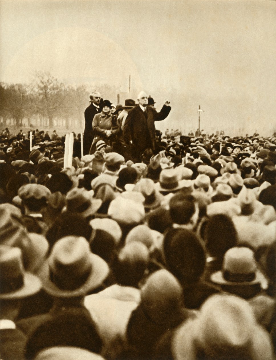 Manifestação antigovernamental, Hyde Park, Londres, 6 de fevereiro de 1933, 1935.i de Unbekannt