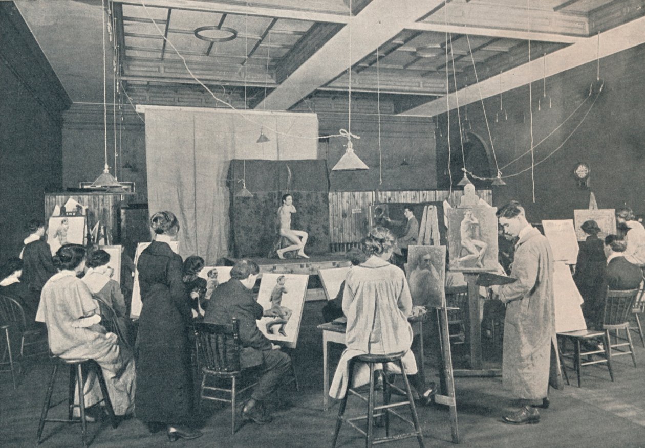 Classes de antiguidades e de vida no Ontario College of Art, Toronto, c1913 de Unbekannt