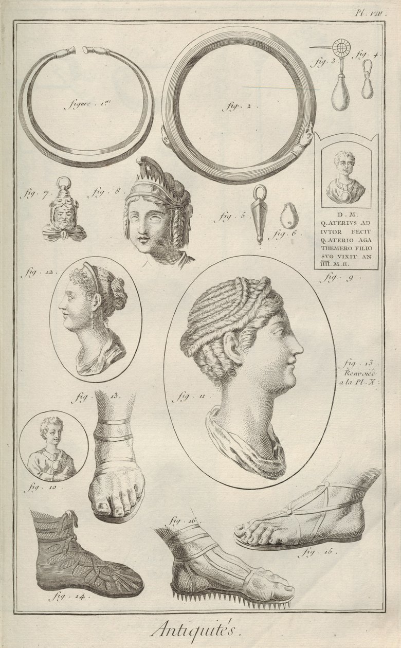 Antiguidades. De Encyclopedia por Denis Diderot e Jean Le Rond dAlembert, 1751-1765. de Unbekannt