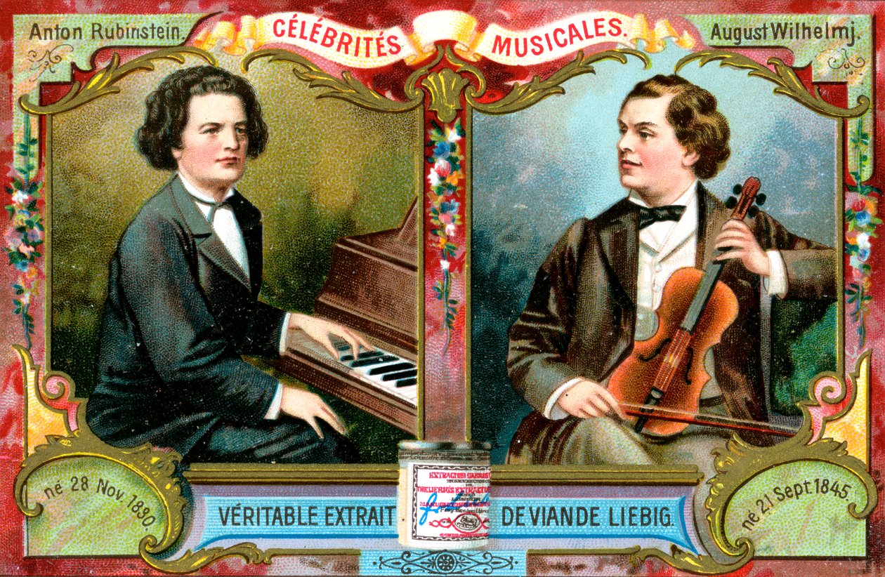 Anton Rubinstein e August Wilhelmj, c1900 de Unbekannt