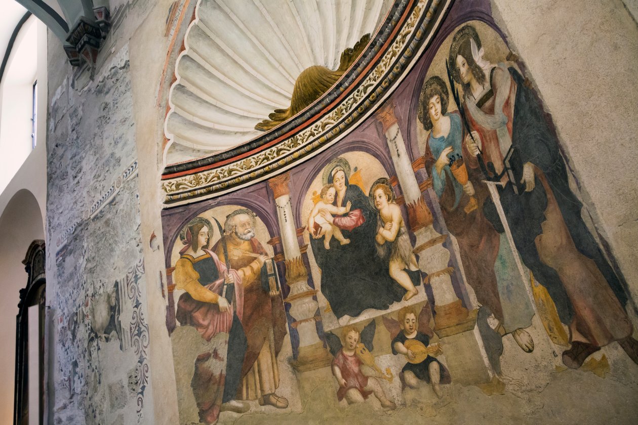 Aosta, Itália. Altar de Santa Lúcia. Fresco. de Unbekannt