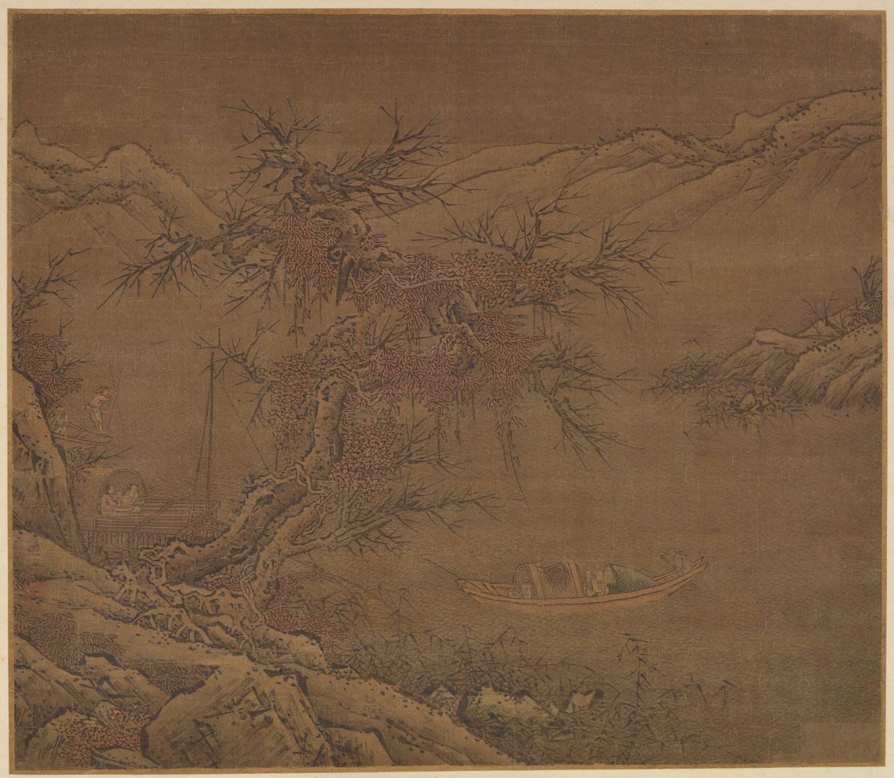 Aproximando-se da costa de inverno, dinastia Ming, 1368-1644. de Unbekannt
