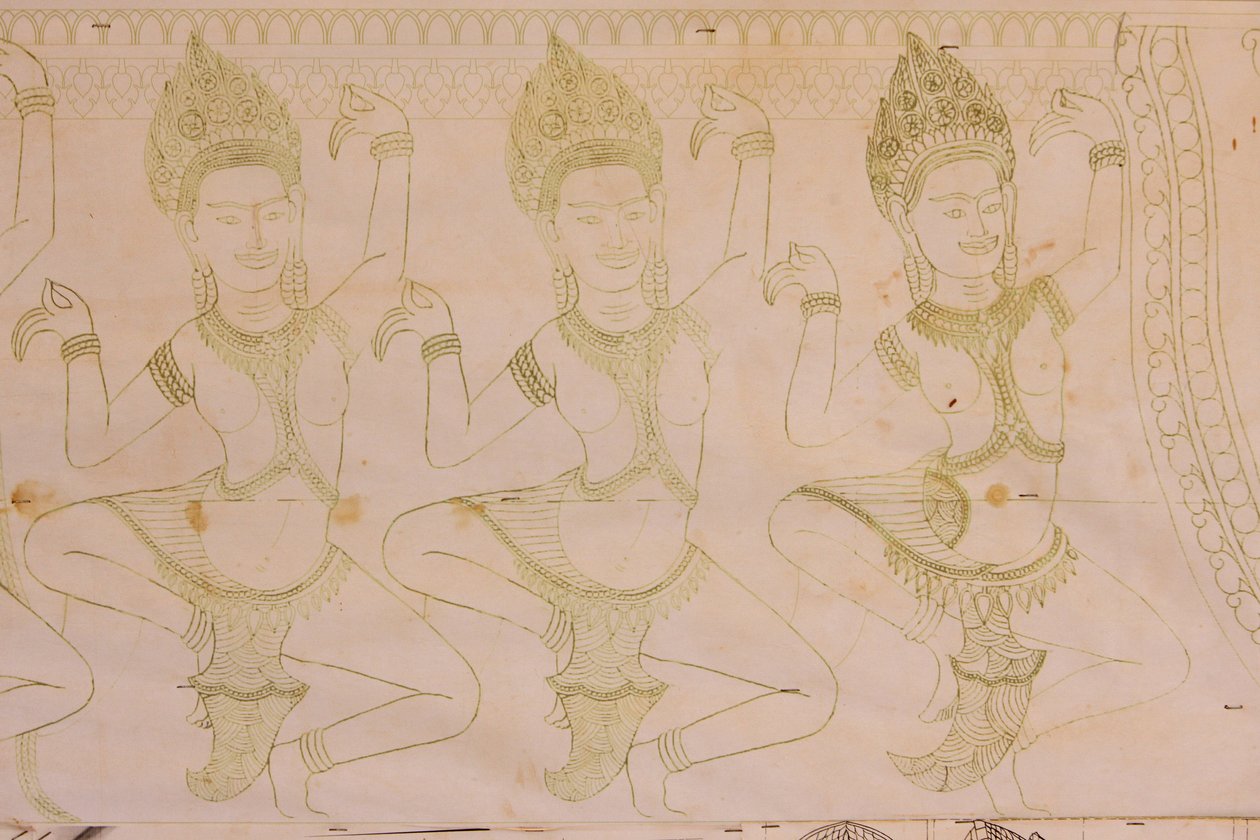 Desenho Apsara, Siem Reap, Camboja de Unbekannt