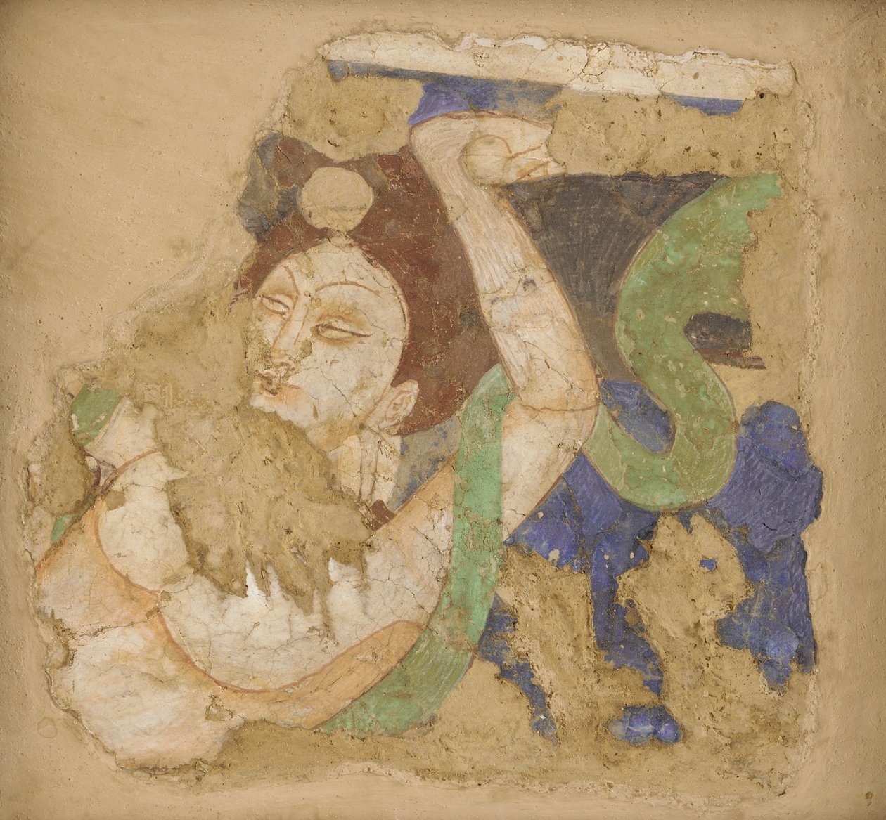 Apsara, da Caverna 224, século IV a VI. de Unbekannt