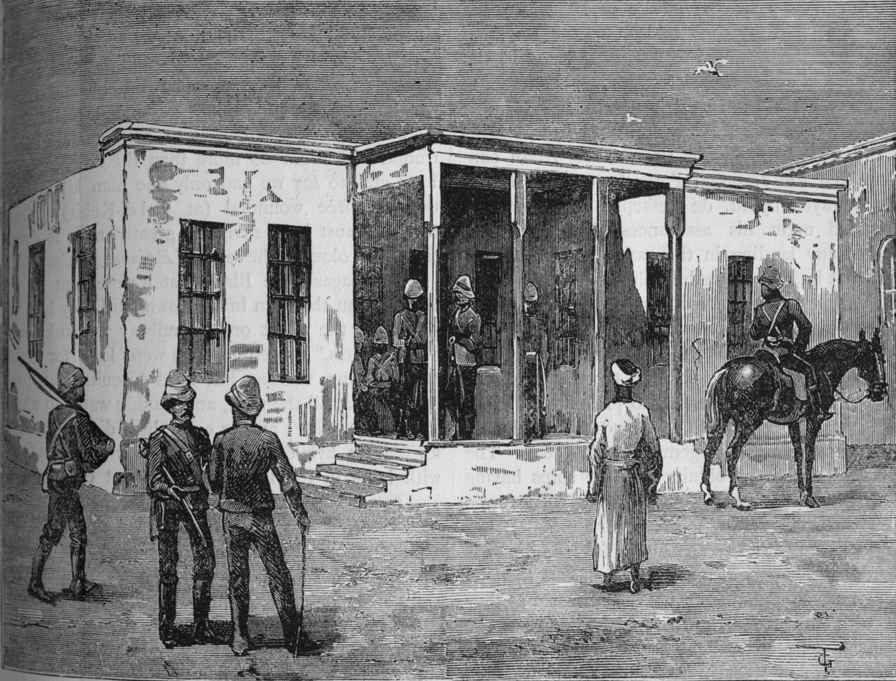 Prisão de Arabis no quartel de Abbassieh, c1882 de Unbekannt