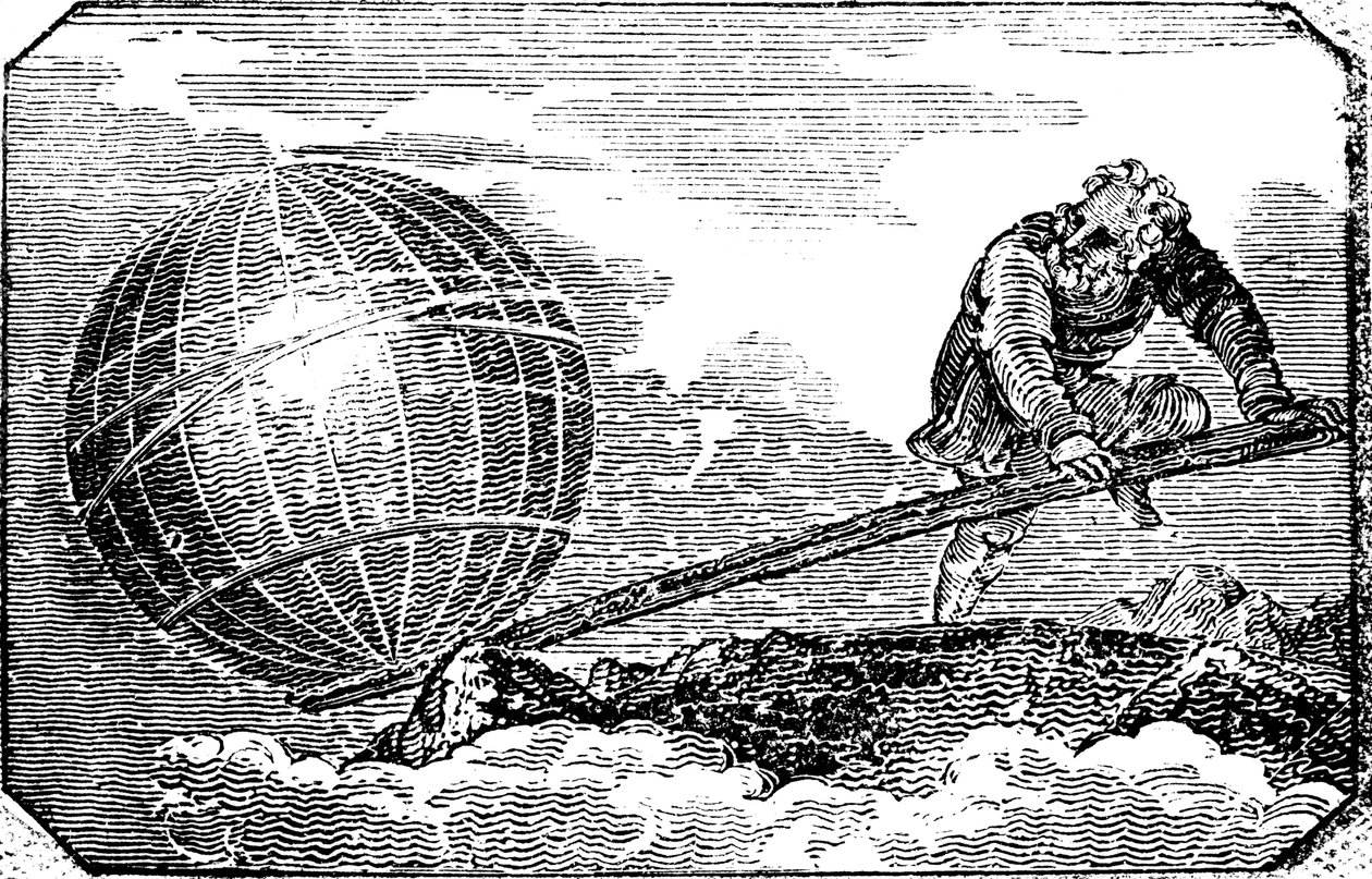 Arquimedes c287-212 aC, matemático e inventor da Grécia Antiga, 1824 de Unbekannt