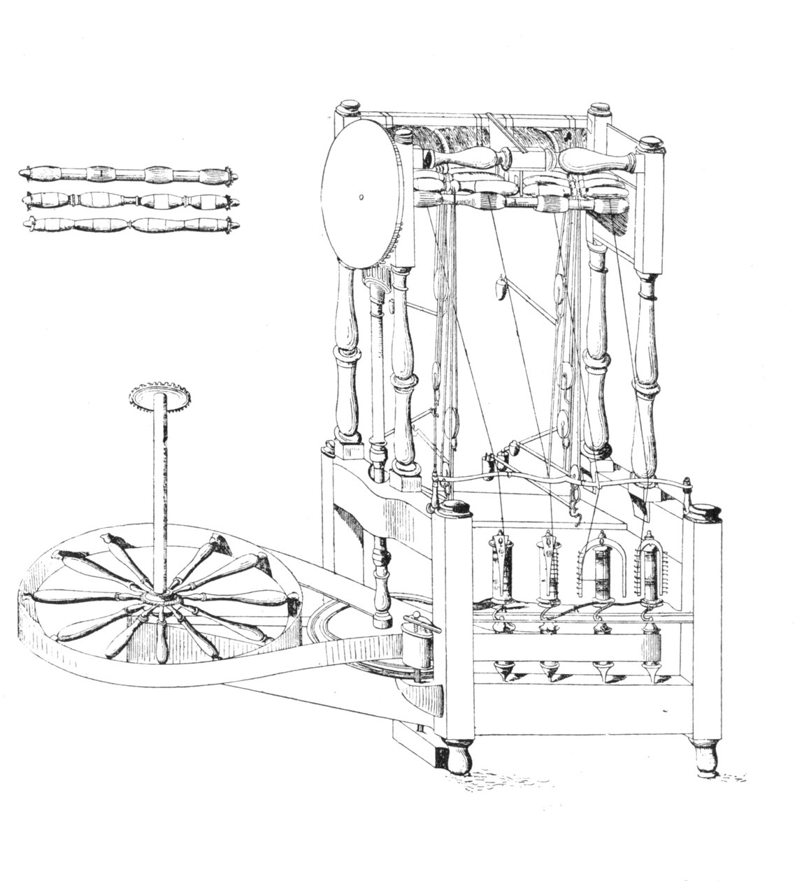 Arkwrights Spinning Jenny, 1769, 1769, 1904 de Unbekannt