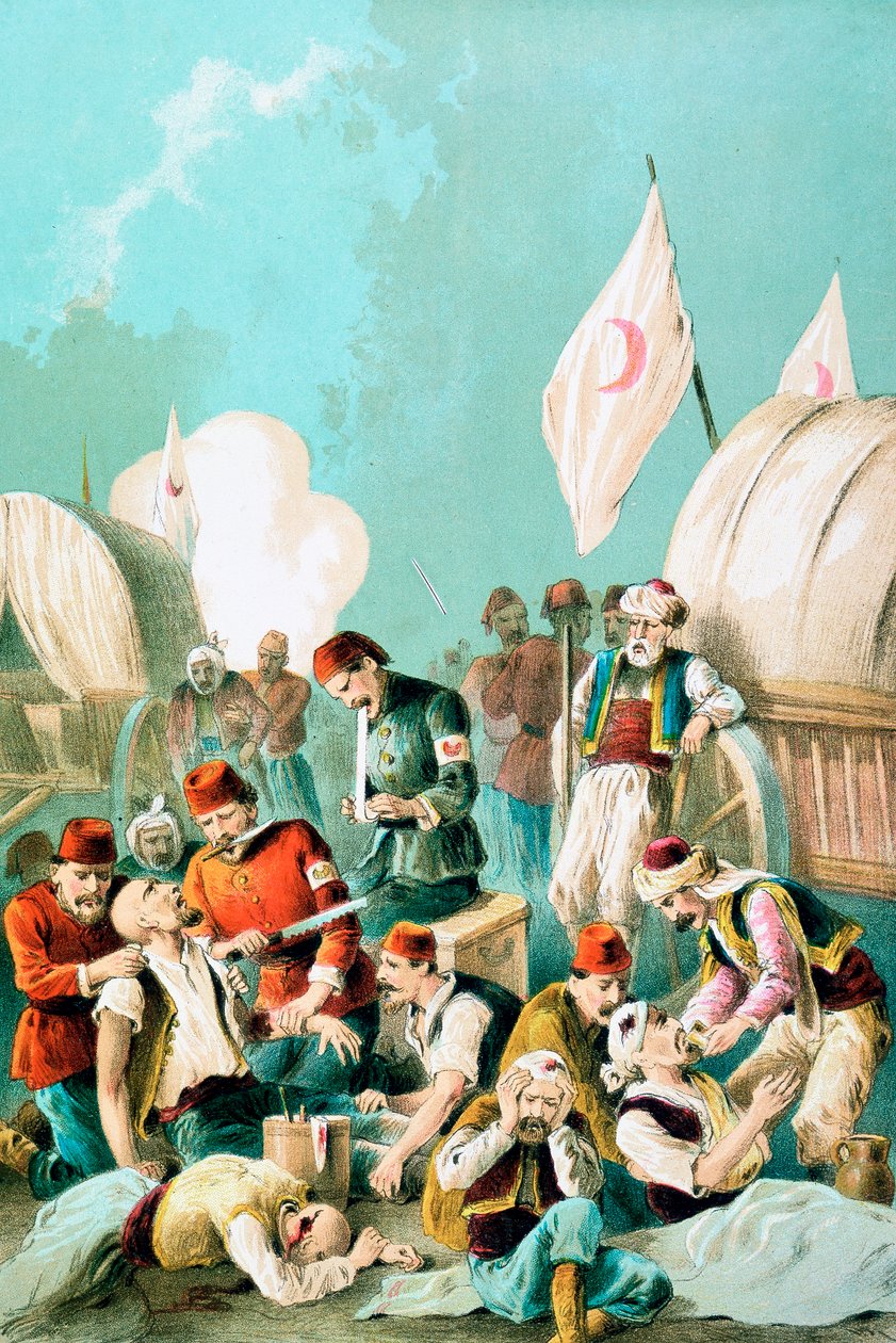 Braço sendo amputado sem anestesia, Guerra Russo-Turca, 1877 de Unbekannt