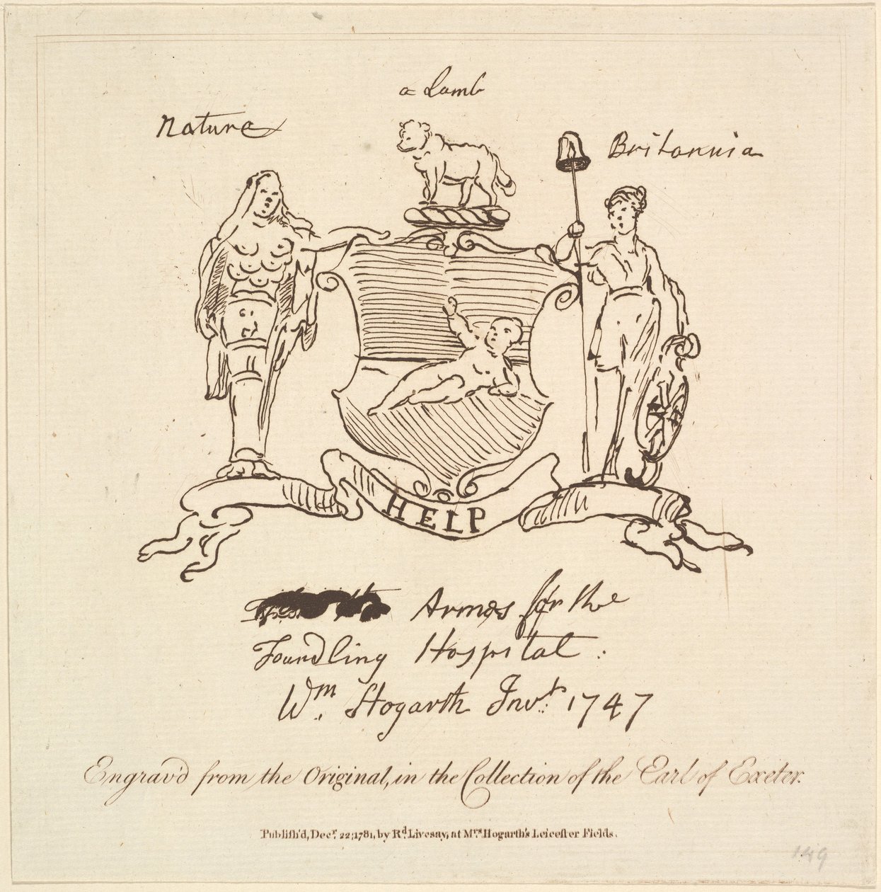 Braços para o Hospital Foundling, 22 de dezembro de 1781. de Unbekannt