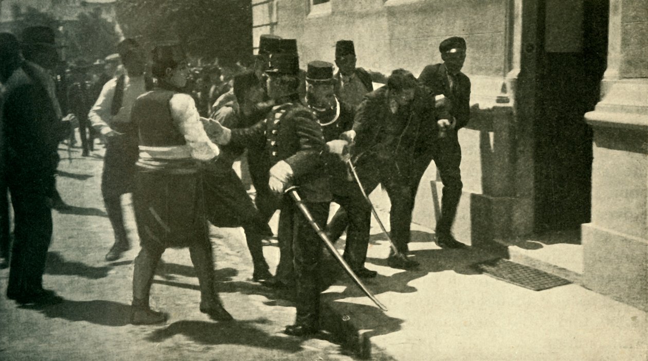Prisão de Gavrilo Princip ... Sarajevo, 28 de junho de 1914, c1920. de Unbekannt