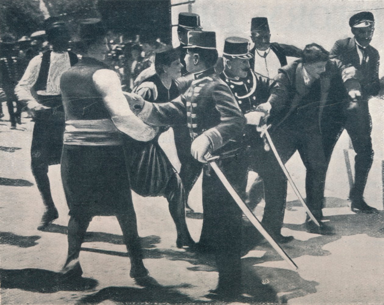 Detenção de Gavrilo Princip, assassino do arquiduque Franz Ferdinand, 1914 de Unbekannt