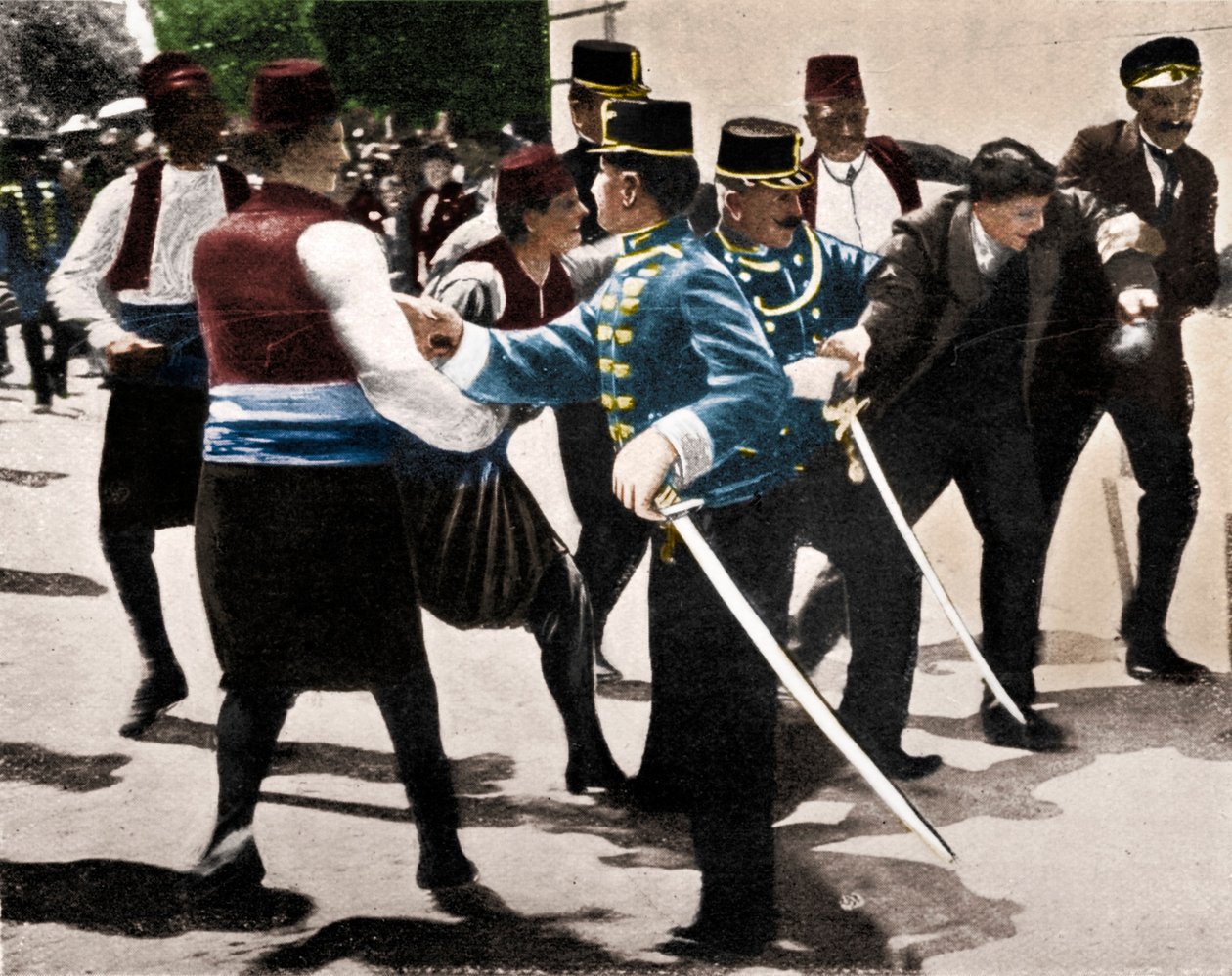 Detenção de Gavrilo Princip, assassino do arquiduque Franz Ferdinand, 1914 de Unbekannt